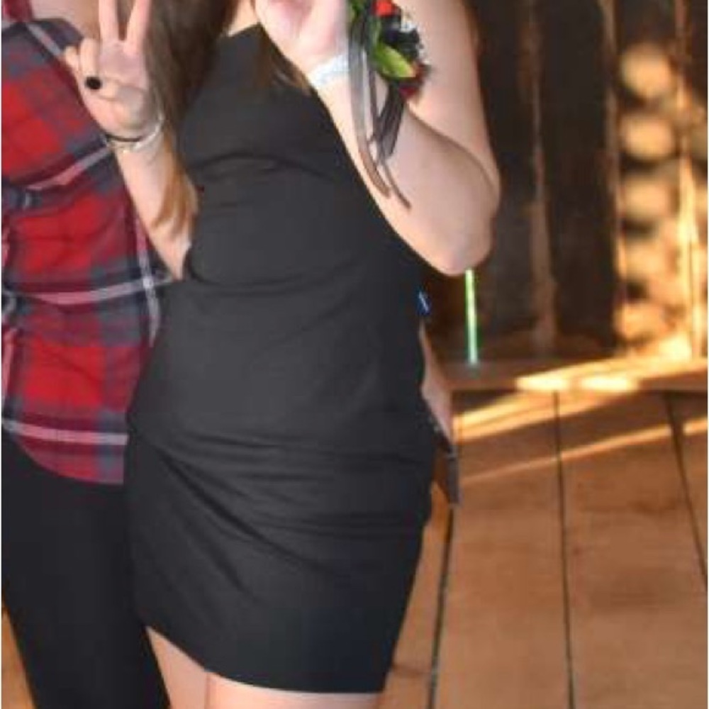 Lulu's Elegant Black Mini Dress